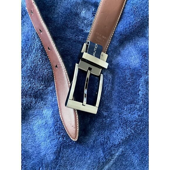 Nautica‎ Men's Reversible Geniune Leather Belt - Picture 1 of 9